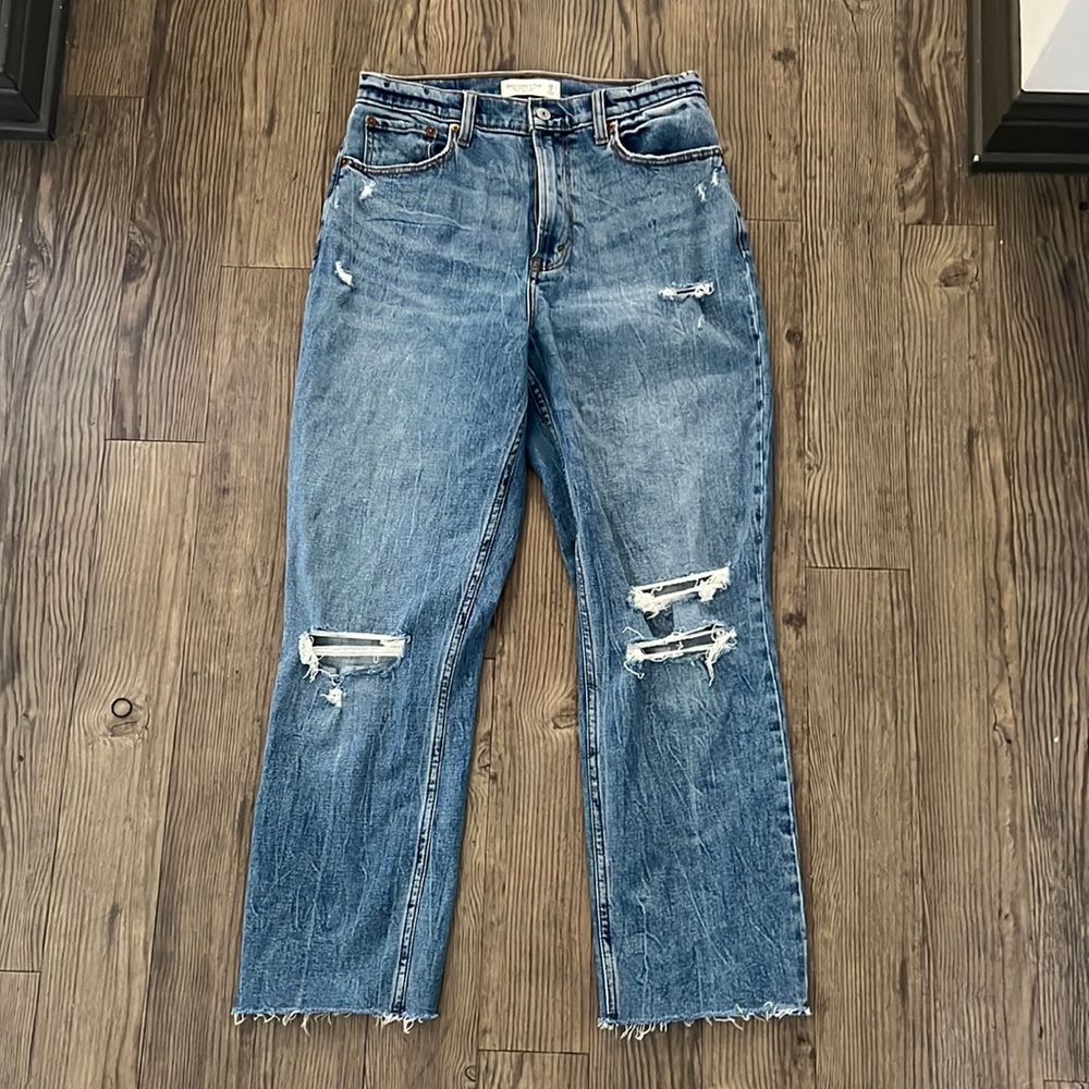 Ankle straight ultra high rise Abercrombie jeans
